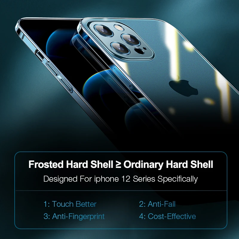 Cafele чехол из закаленного стекла для iphone 11 12 Pro Max Mini 7 8 прозрачный жесткий