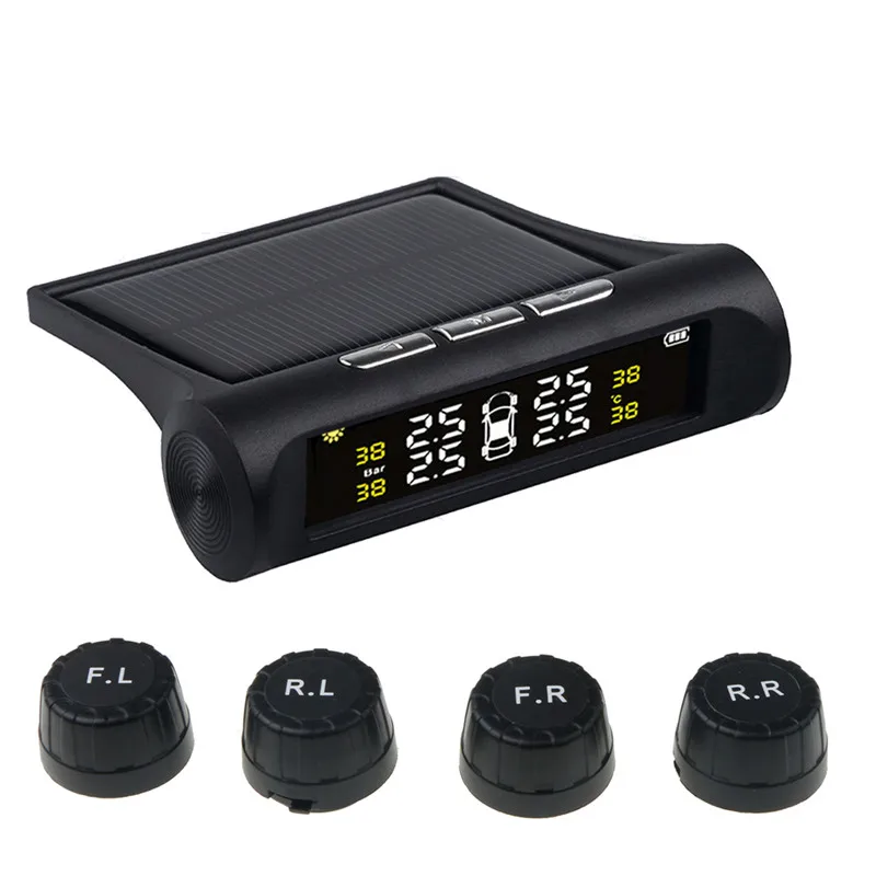 3 модели автомобильных TPMS шин Система контроля давления в шинах умная Солнечная зарядка цифровой ЖК-дисплей Автоматическая охранная сигнализация s