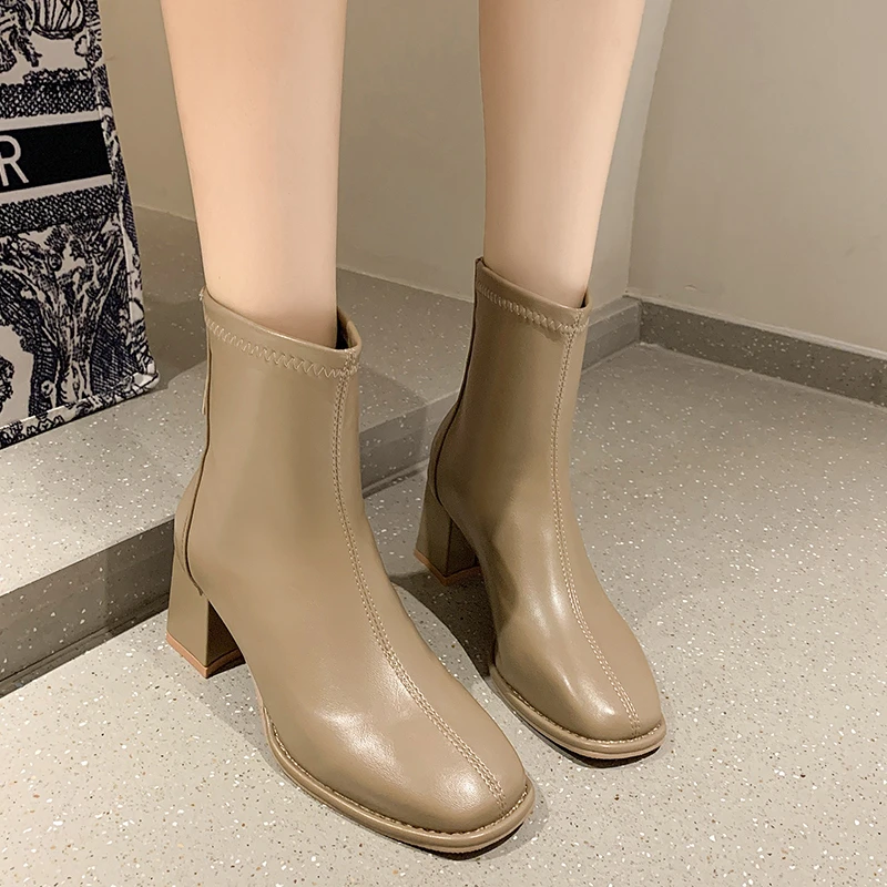 

Warm Plush Ankle Boots Ladies Pu Leather Shoes Winter Ladies Casual Jason Botas Mujer Autumn Women's Ankle Boots Plus Size 40