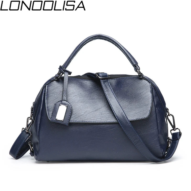 Женская кожаная сумка на плечо LONOOLISA роскошная дизайнерская через 2019|Сумки с