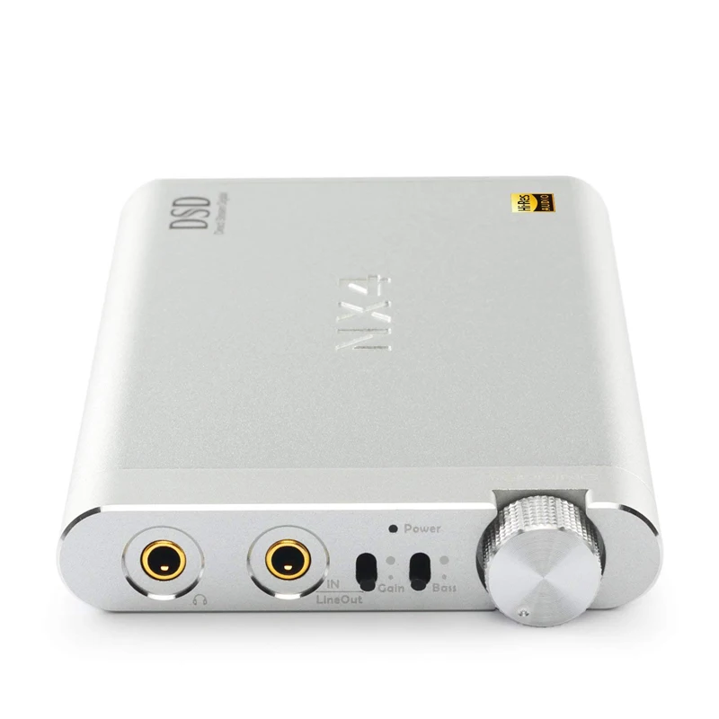 Серебристый Топпинг NX4 DSD DAC ES9038Q2M XMOS XU208 PCM768kHz DSD512 Портативный HIFI Декодер Усилитель для наушников - Цвет: Серебристый
