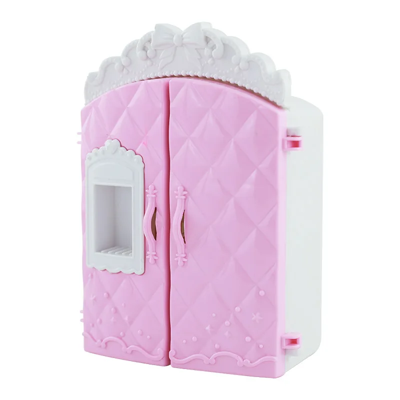 Шкаф для хранения одежды 4 вида розовый Барби игрушки девочек мебель спальни