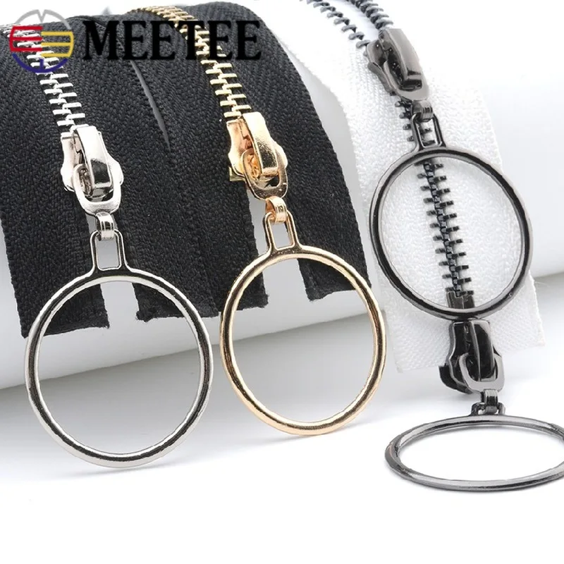 Meetee 5 #85 см 120 Металлические молнии с открытым концом двойные/Сигаретные кольца