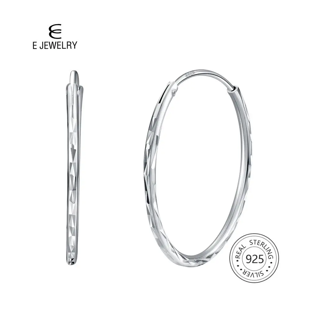 Серьги-кольца женские из серебра 925 пробы 2-6 см | Украшения и аксессуары