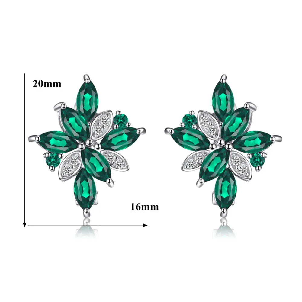 Женские серьги гвоздики из серебра 925 пробы с фианитом|Серьги-гвоздики| |