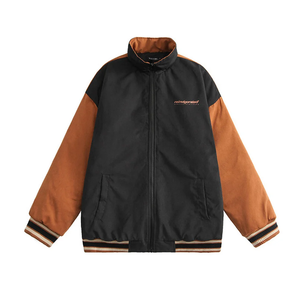 Covrlge Winter Warm Cotton Jacket Men's Causal Color Matching Retro Japanese Couples Jacket Trendy Tops Male Streetwear MWJ250