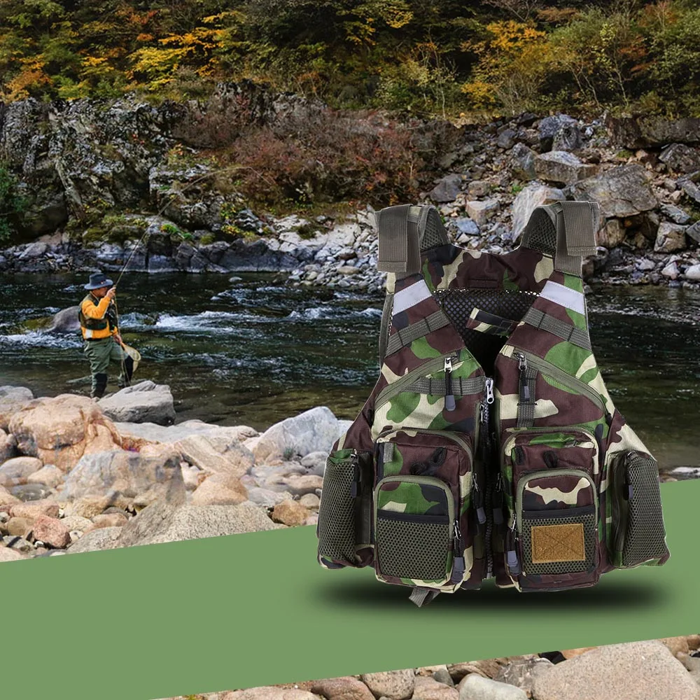 

Life Safety Fishing Jacket Breathable Life Vest Superior Bearing Life Safety Vest Jacket Swimming Floatation Waistcoat Vest