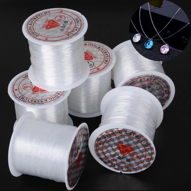 

0.25/0.3/0.35/0.4/0.45/0.5/0.6/0.7mm 1 Roll Fish Line Wire Clear Non-stretch Strong Nylon String Beading Cord Thread Jewelry DIY