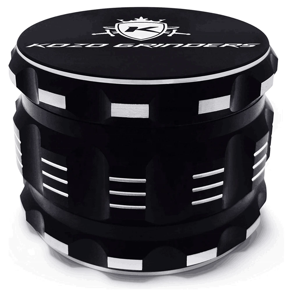 Крупная 4-слойная дробилка для трав Archibald 63 мм черная алюминиевая металлическая