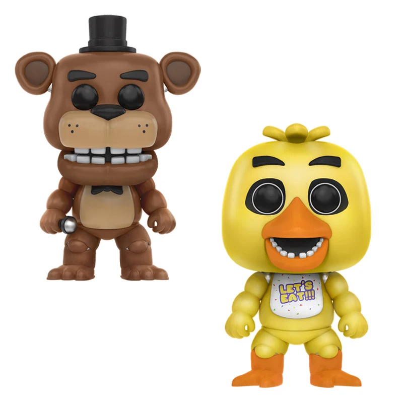 2PCS 10 шт. Five Nights At Freddy's Toys ПВХ Фигурки FNAF Бонни и Чика Фокси Funtime Фредди фазмедведь кукла кошмар медведь куклы - Цвет: 2PCS