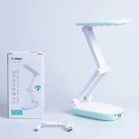 foldable led desk lamp rechargeable 18650 lithium battery flicker free eye protection table lamp 4level dimming touch usb charge