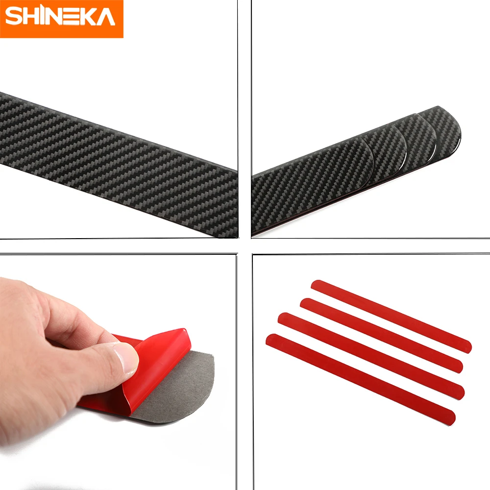Наклейки SHINEKA из углеродного волокна для Jeep Wrangler JK 2007-2010 внутренние декоративные