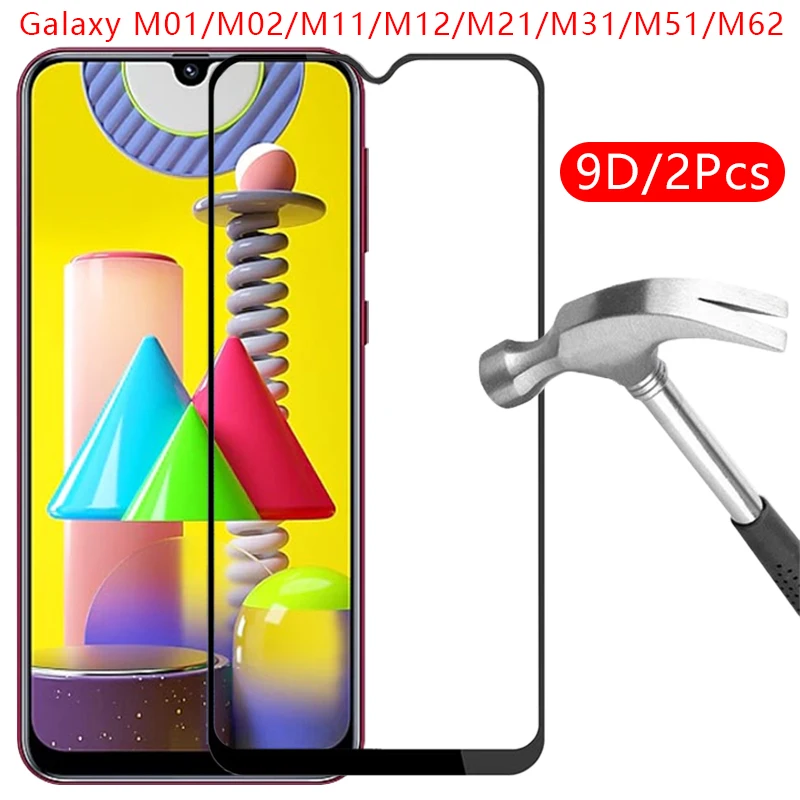 

9d protective tempered glass for samsung m01 m02 m11 m12 m21 m31 prime m51 m62 screen protector on galaxy 11m 21m 31m 51m 62m 9h