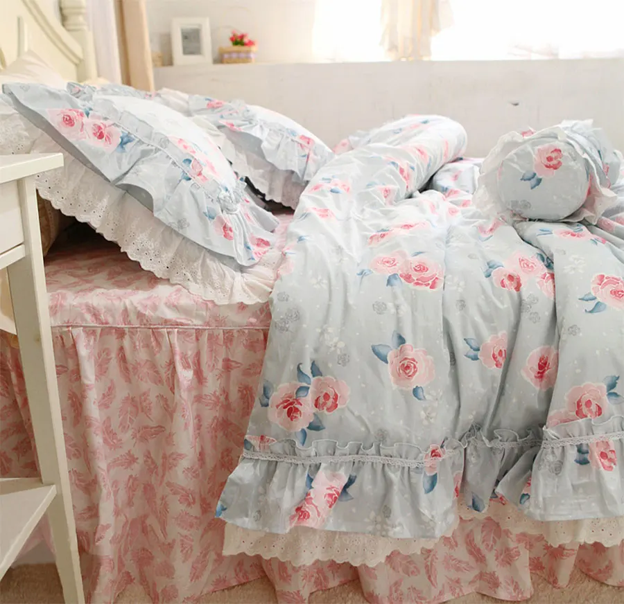 Комплект постельного белья принцессы розовая роза двухспальная двуспальная