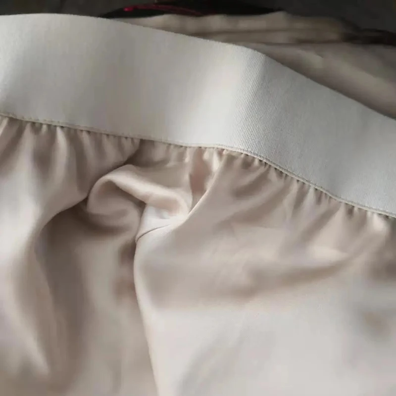 

Women Summer satin wide leg pants casual large size loose high waist solid Trousers female Korean elegant straight pants