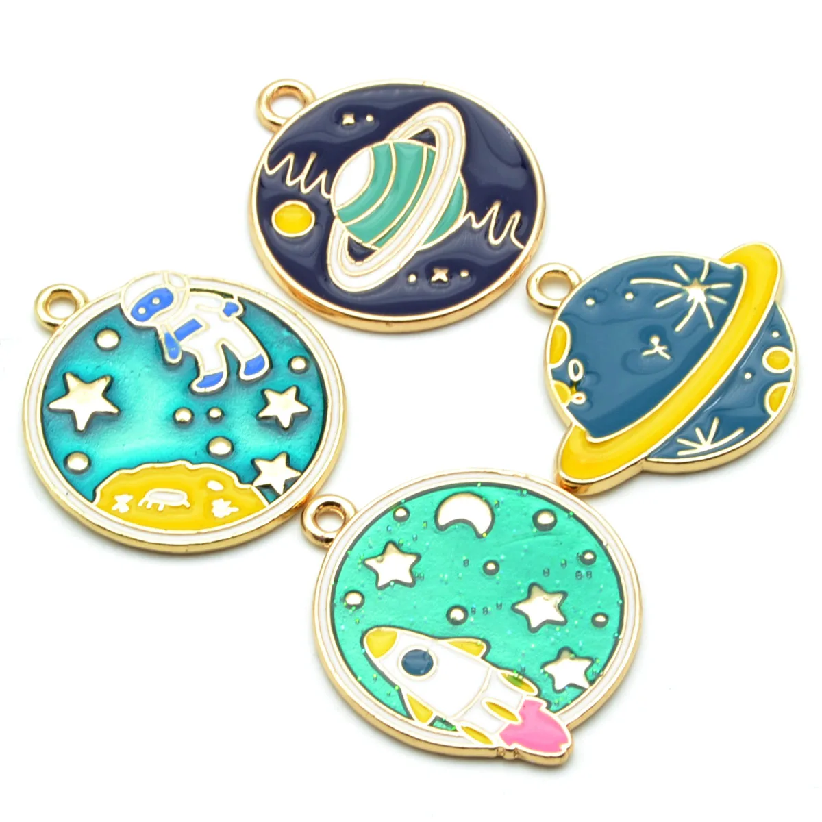 

10PCS/Lot Jewelry Accessory Starry Sky Universe Zinc Alloy Fashion Modern Female Earring Good Friends Friendship Gift