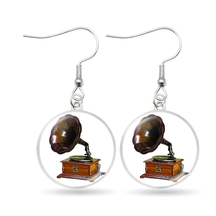 Винтажные висячие серьги в стиле Харадзюку из виниловой пластинки ювелирные