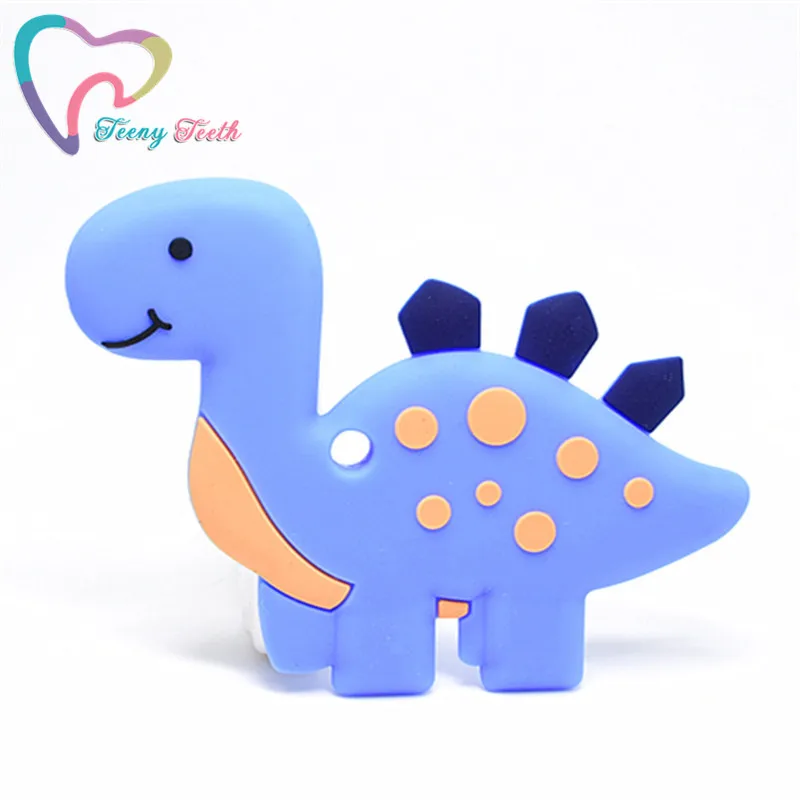 10 шт милые Динозавры Животные Прорезыватель пищевого силикона бусины материал