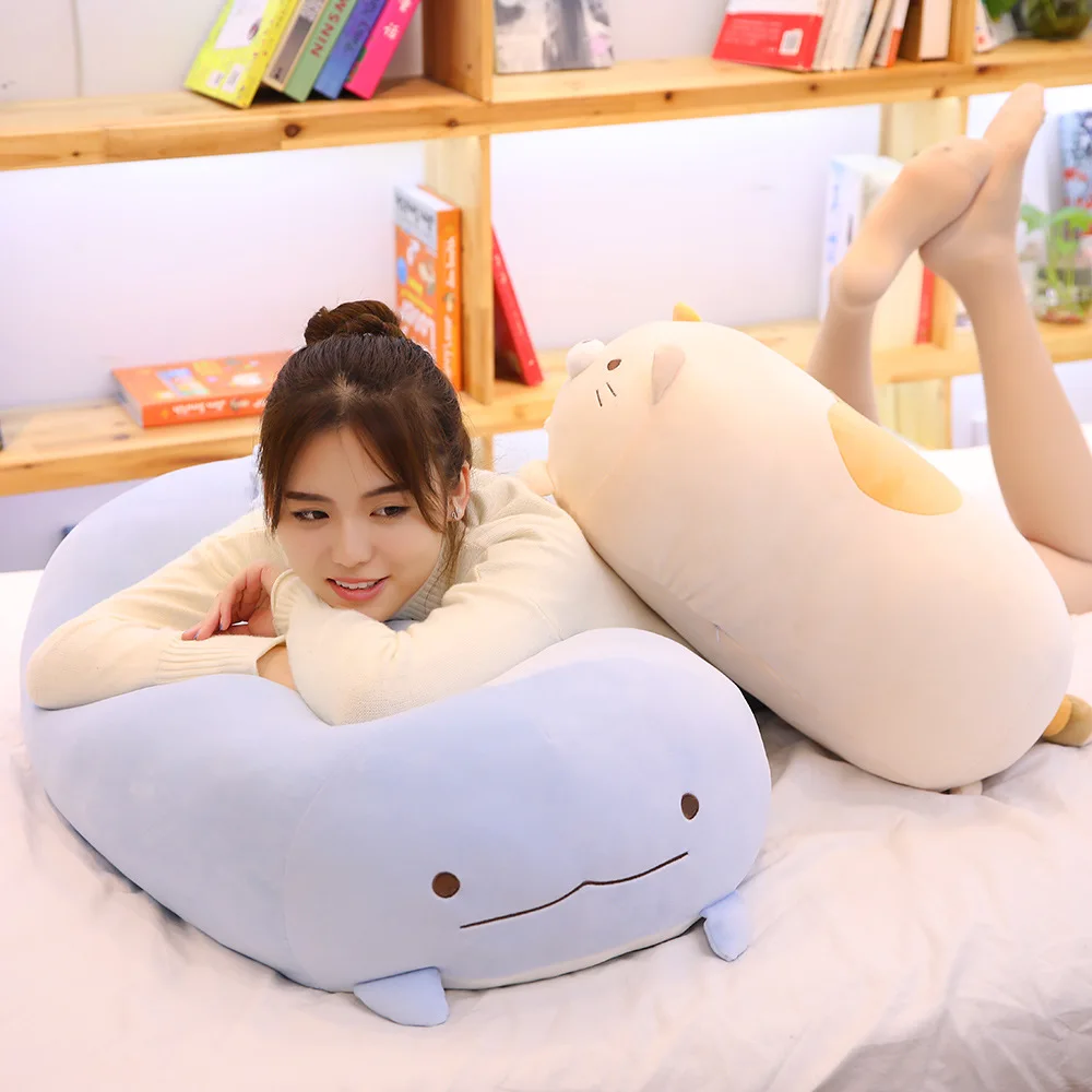 60/90cm Giant Corner Bio Pillow Japanese Animation Sumikko Gurashi Plush Toy Stuffed Soft Cartoon Kids Girls Valentine Gifts