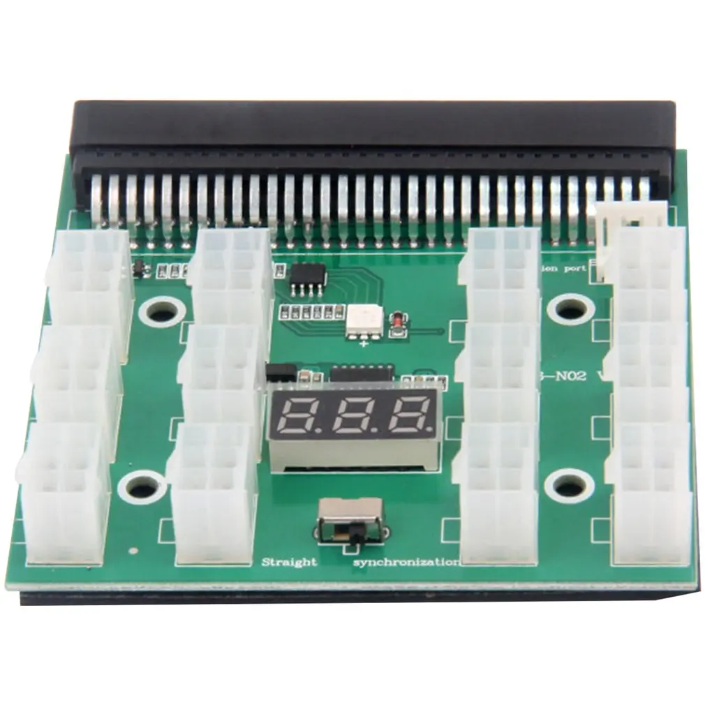 

12 X 6Pin Power Supply Adapter 3 Colors LED 12V Breakout Board Converter for HP Server GPU For DPS-800GB A DPS-1200QB A PS-2751