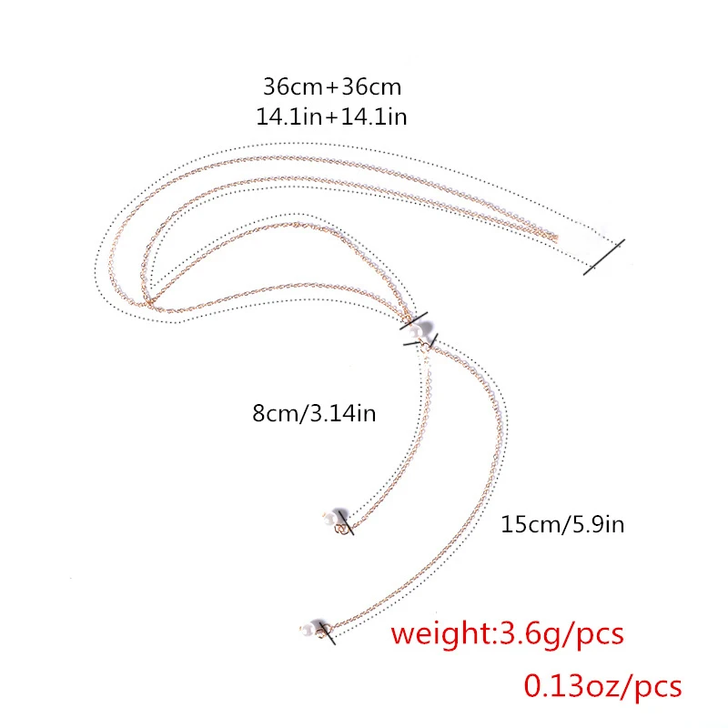 Ожерелье с имитацией жемчуга для женщин цепочка на спину Ювелирное Украшение