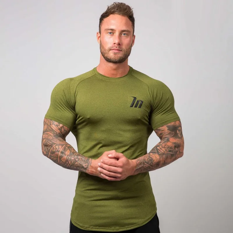 

Compression Superelastic Skinny T-shirt Mens Gyms Fitness Workout Quick dry t shirt Male Summer Tee Tops Jogger Brand Clothing