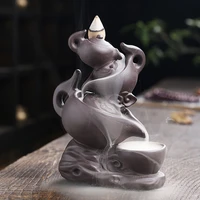teapot modeling backflow incense burnerpurple clay burner creative ceramic teapot decoration home decoration accessories modern