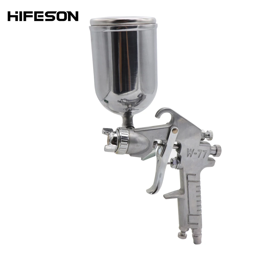 

HIFESON Air Spray Brush Gun 2.5mm 400cc 77G Pneumatic Mini Paint Spray Gun Tool Nozzle AirBrush Pen for Car Commercial Painting