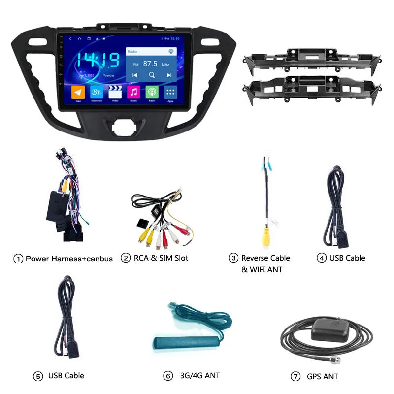 

Car Multimedia Player For Ford Transit Tourneo Custom 2013-2018 Android 10 Radio Stereo GPS Navigation Intelligent System