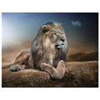 5D DIY алмазная живопись животные Лев полный квадратный круглый 3D вышивка картины Стразы Набор для вышивки крестиком Искусство Декор DF562