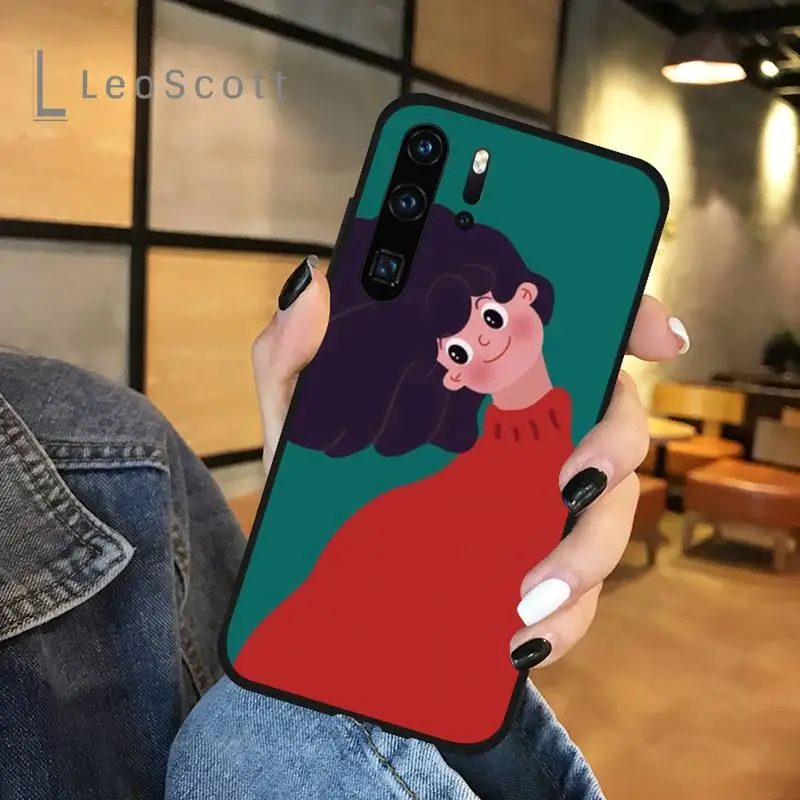 

Funny cartoon illustration Phone Case For Huawei honor Mate P 9 10 20 30 40 Pro 10i 7 8 a x Lite nova 5t