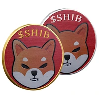 new types dogecoin killer shiba inu coin shib crypto metal gold plated physical shib red coin doge killer souvenir coins