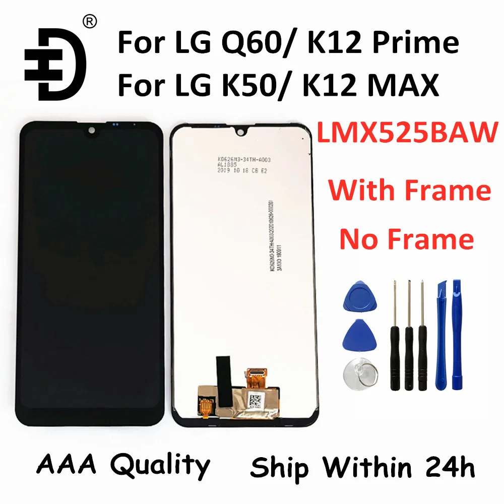 Оригинальный ЖК дисплей для LG Q60 K12 Prime кодирующий преобразователь сенсорного