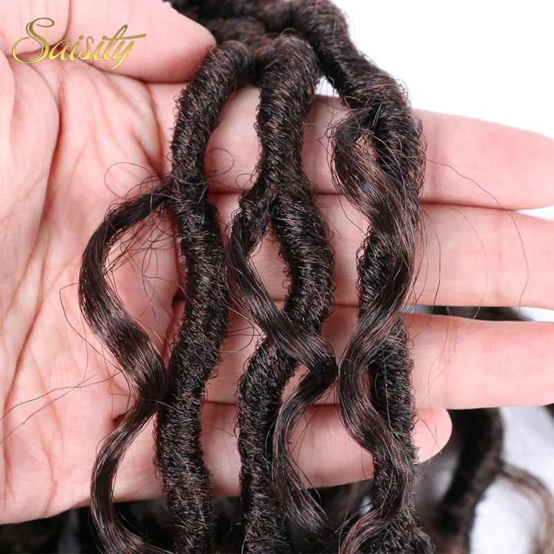 Saisity Goddess Crochet Hair Synthetic river faux locs Bouncy Braiding Bohemian Extension Havana styles |