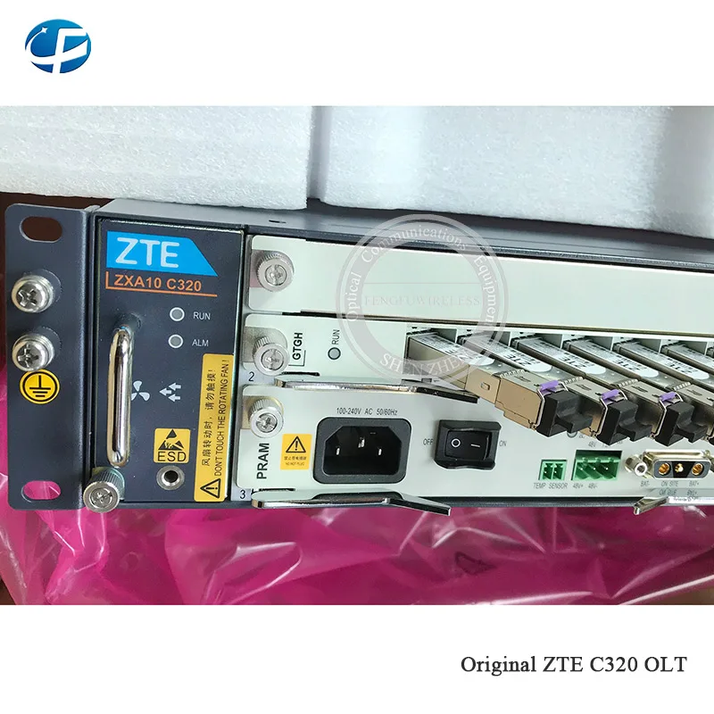 Лучшая цена 1" дюймовый GPON OLT C320 AC, 1* коляска линия питания Оптический Терминал, 1* SMXA/1 1 г плата управления+ 16 портов GTGH C