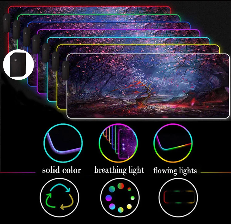 

led lighting large mouse pad RGB animation gaming accessories desk mat coaster yoga mat mousepad floor mat ordinary carpet mats