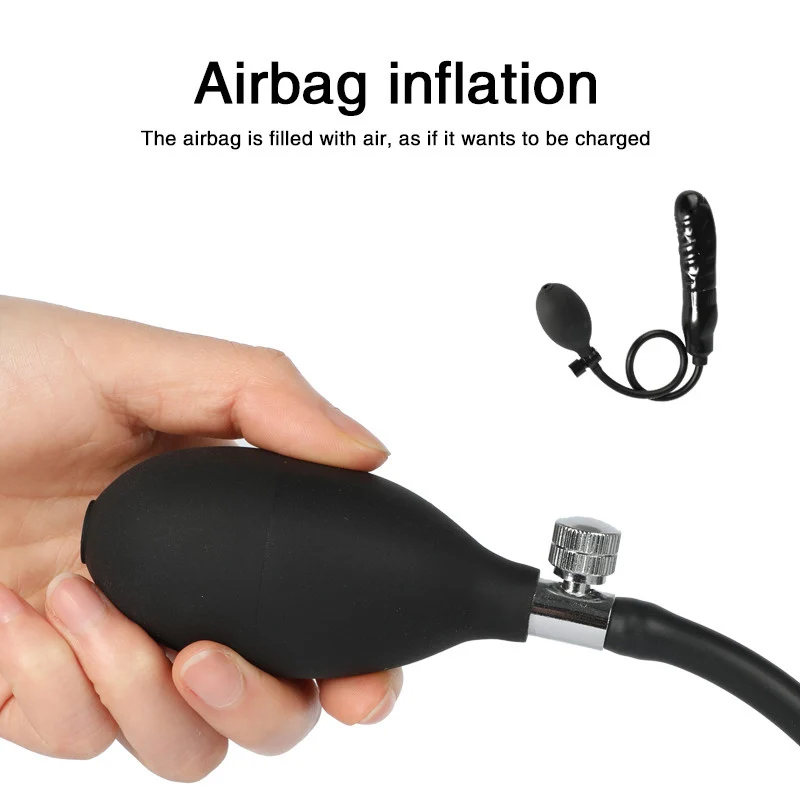 Dildo Anal Plug Inflate Butt Expandable Silicone Dilator Airfilled Large Pump Anus Adult Sex Toys For Men | Красота и здоровье