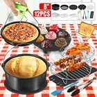 AUGIENB 12 шт.компл. 8 дюймов аэрофритюрница для приготовления блюд без аксессуаров дома Кухня Пособия по кулинарии инструментов для барбекю, выпечки, Пособия по кулинарии, пригодный для 4,2-6.8QT воздуха