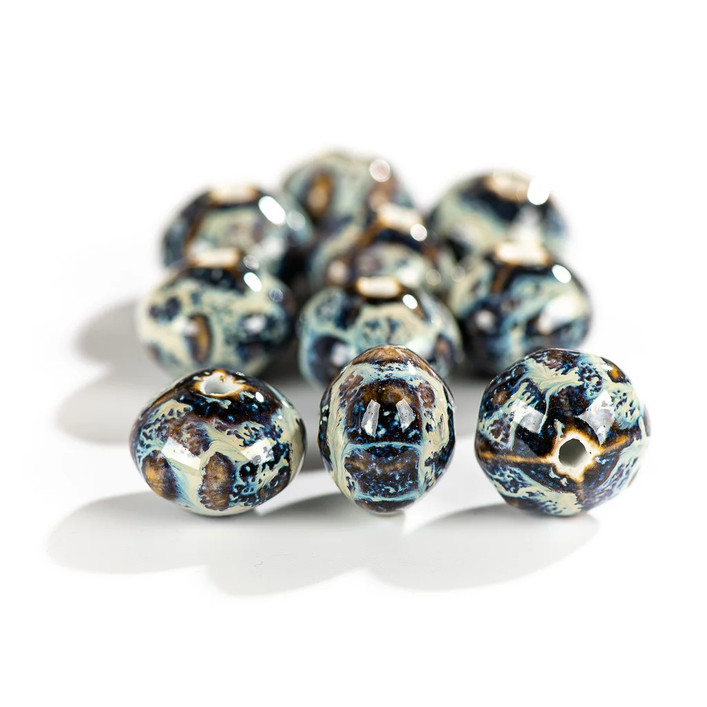 20 #5pcs perline in ceramica di colore irregolare Vintage forno materiali fatti a mano accessori per gioielli ciondoli blusi bijoux # XN336