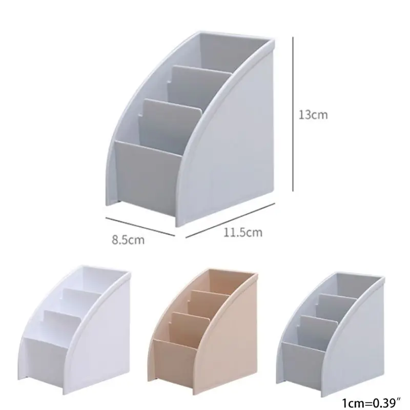 

2021 New 3 Grid Remote Control Box Cosmetics Desktop Storage Case Stand Holder Organizer