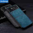 Amsengo кожаный чехол для Samsung Galaxy zflip3 Z Flip3 5G Premium PU для Samsung Z Flip 3 устойчивый к царапинам однотонный чехол Новинка