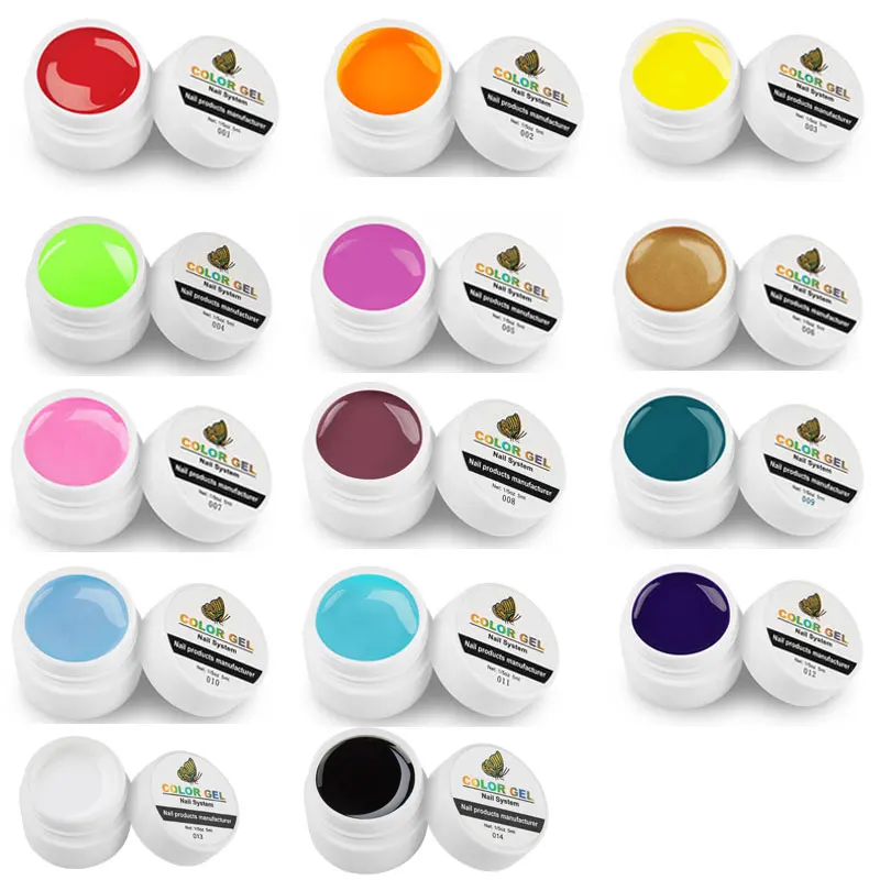 Nail Art Rainbow 3D Painting Gel Soak Off UV LED Plasticine Gel 3D Modeling Gel DIY Nail Design Sculpture Gel Varnish 12 Colors