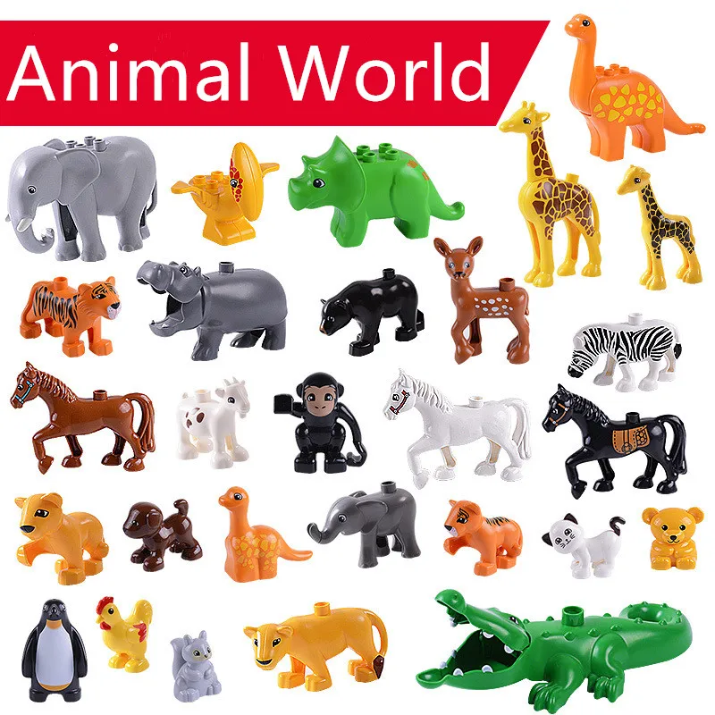 Игрушки-животные сделай сам строительные блоки аксессуары для животных фигурки