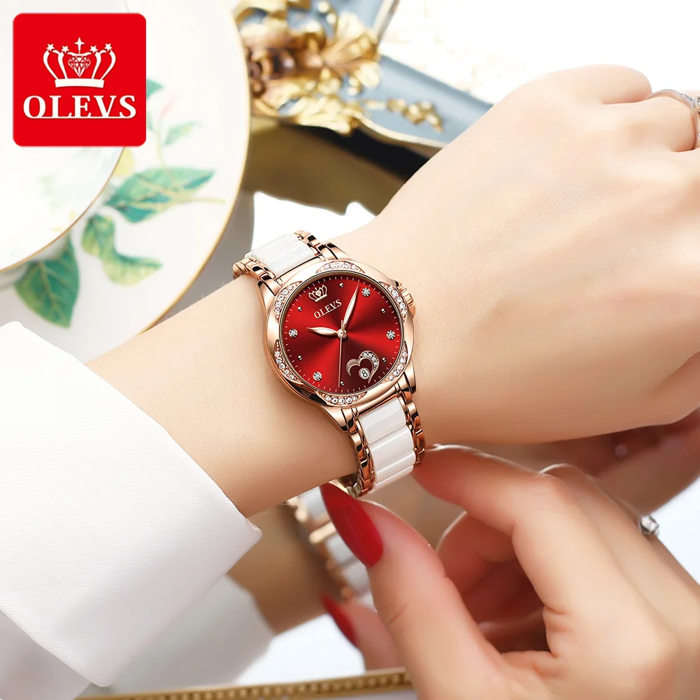 Enlarge Watch For Women Luxury Brand Mechanical Watch Ceramics Watch Strap Automatic Mechanical Watches for Women Gift for Women