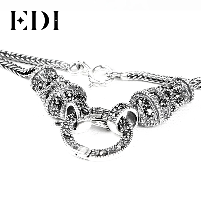 Женское и мужское винтажное ожерелье-цепочка из серебра 925 пробы в стиле бохо |