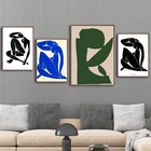 Абстрактное украшение для дома, холст, картина с изображением французского Анри Матисса синего цвета, плакат ню Hd, Настенная картина для гостиной, спальни
