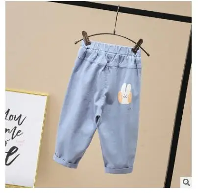 Брюки для девочек весна 2020 корейские детские брюки яркие облегающие бежевые и