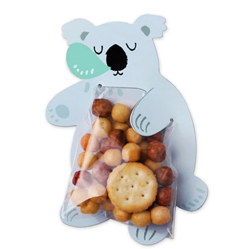 Koala Животные 10 шт./лот детский душ день рождения красивые Подарочные сумки конфеты сумки печенья медведь коробка конфет поздравительные открытки популярный кролик - Цвет: Koala