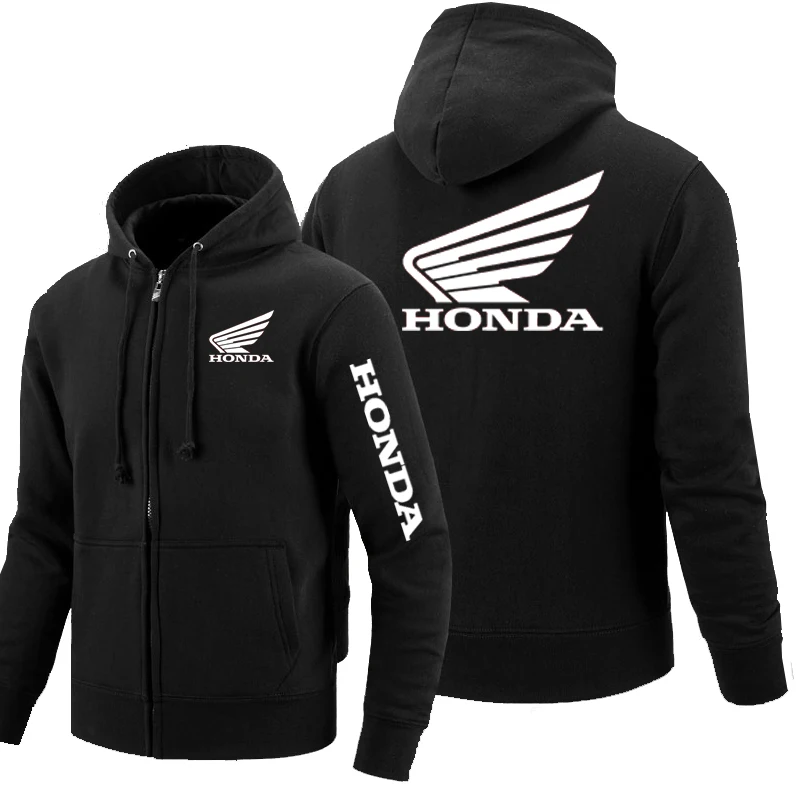 

Осень 2021, Мужская толстовка с капюшоном, свитшот, худи на молнии в виде автомобиля Honda, повседневная спортивная одежда в стиле Харадзюку, фли...