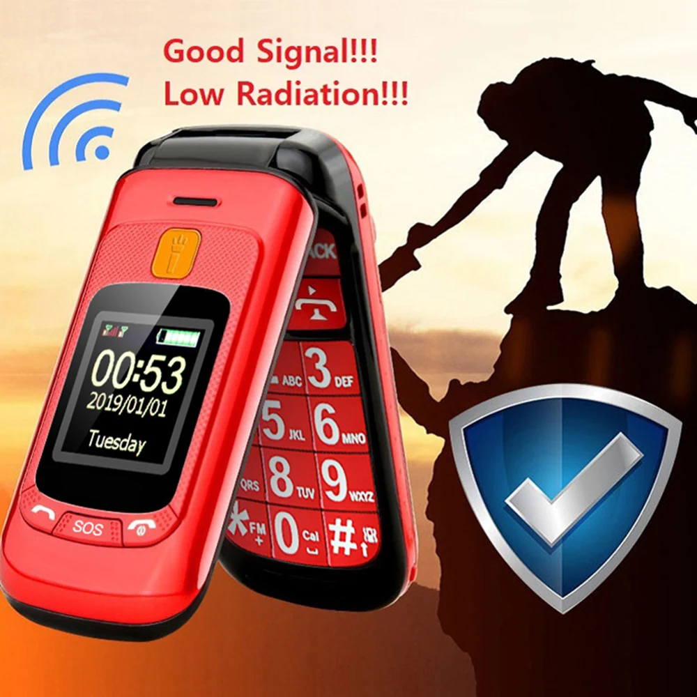 Складной флип-чехол для телефона с двумя SIM-картами и фонариком |